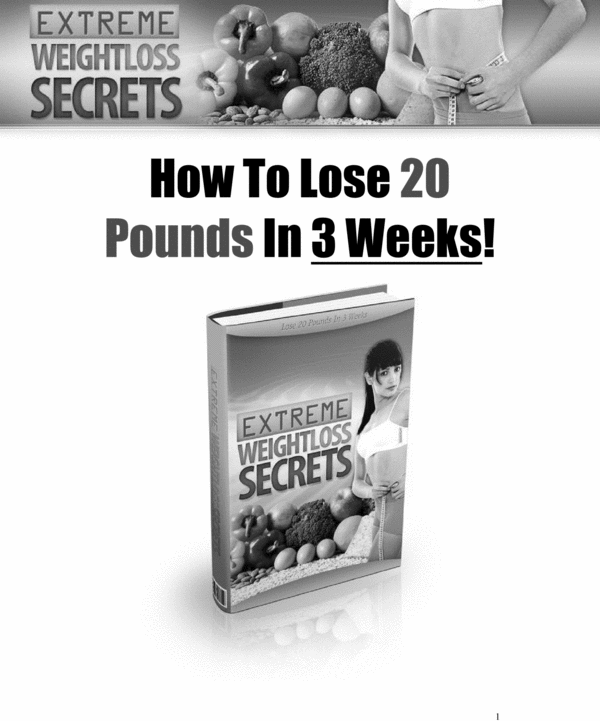Product picture How To Lose 20 Pounds in 3 Weeks